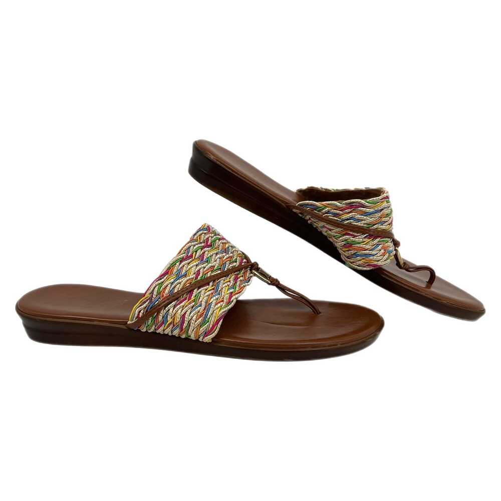Italian Shoemakers Brown Open Toe Flip Flop Sandals | Womens 11